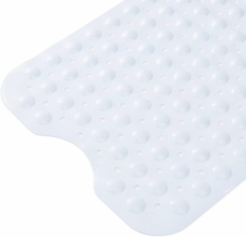 Bath |  40 X 16 Inches Extra Long Shower Mat With Suction Cups And Drain Holes Bath Bath