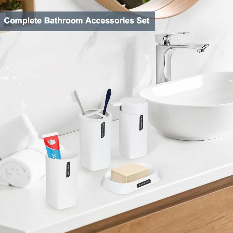 Bath |  5 Piece Bathroom Accessories Set Bath Bath