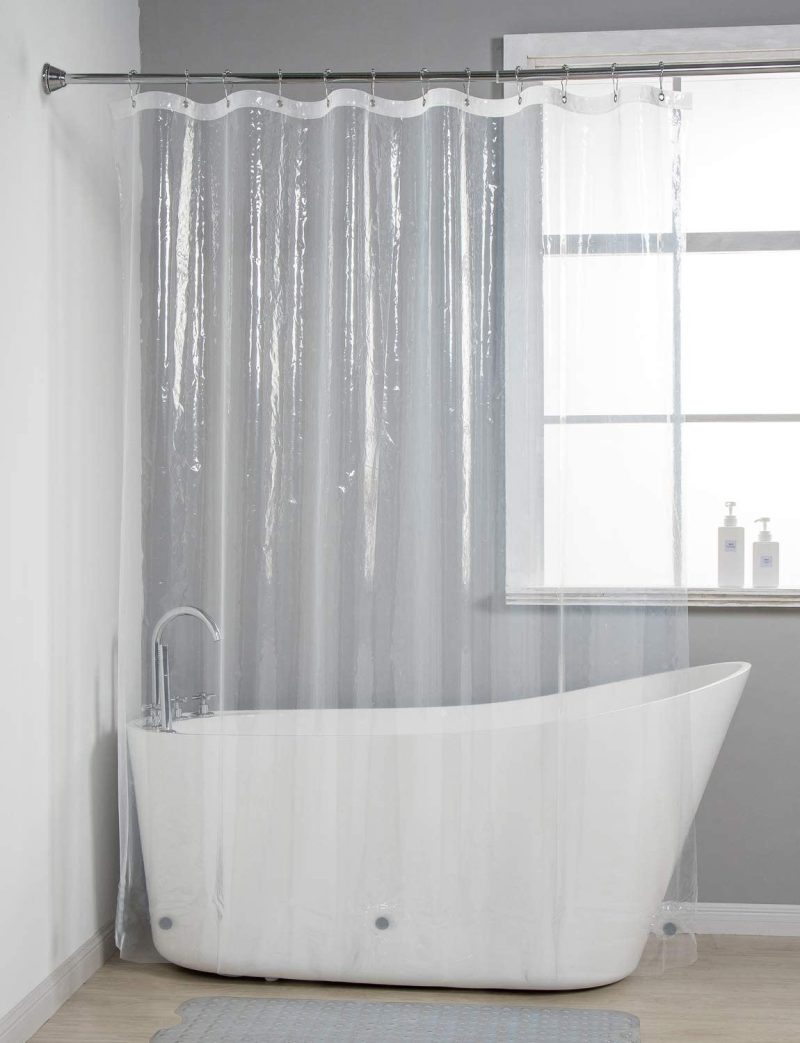 Bath |  Amazerbath Lightweight Shower Curtain Liner, 72X72 Inches Peva 3G Shower Curtain Liner With Magnets And 12 Grommet Holes, Waterproof Thin Plastic Liners-Clear Bath Bath