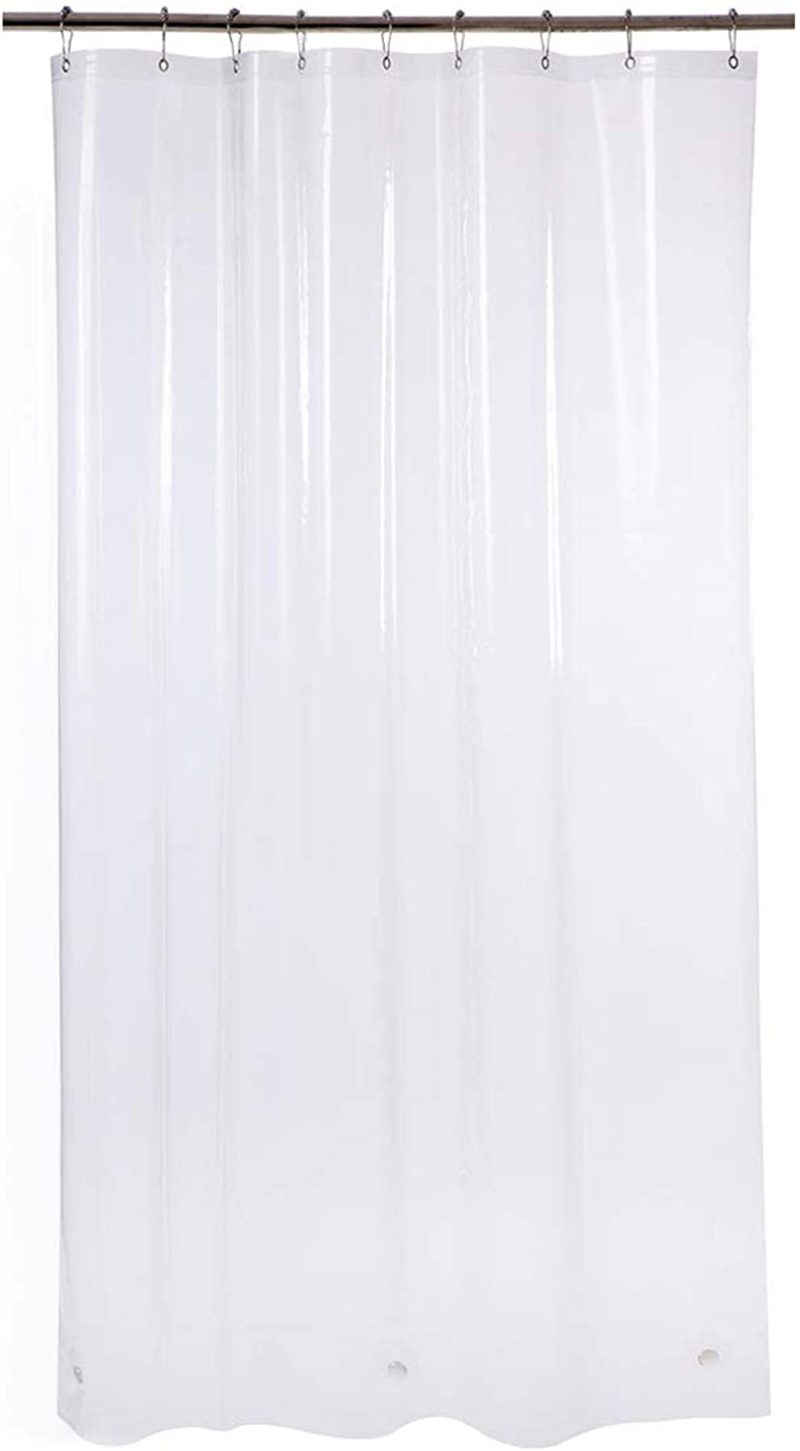 Bath |  Amazerbath Plastic Shower Curtain Liner, Thick Bathroom Shower Curtains With Heavy Duty Clear Stones And Grommet Holes Bath AmazerBath