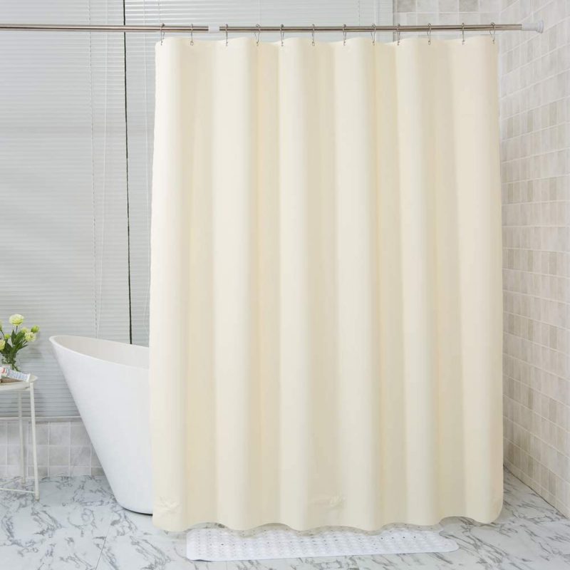 Bath |  Amazerbath Plastic Shower Curtain Liner, Thick Bathroom Shower Curtains With Heavy Duty Clear Stones And Grommet Holes Bath AmazerBath