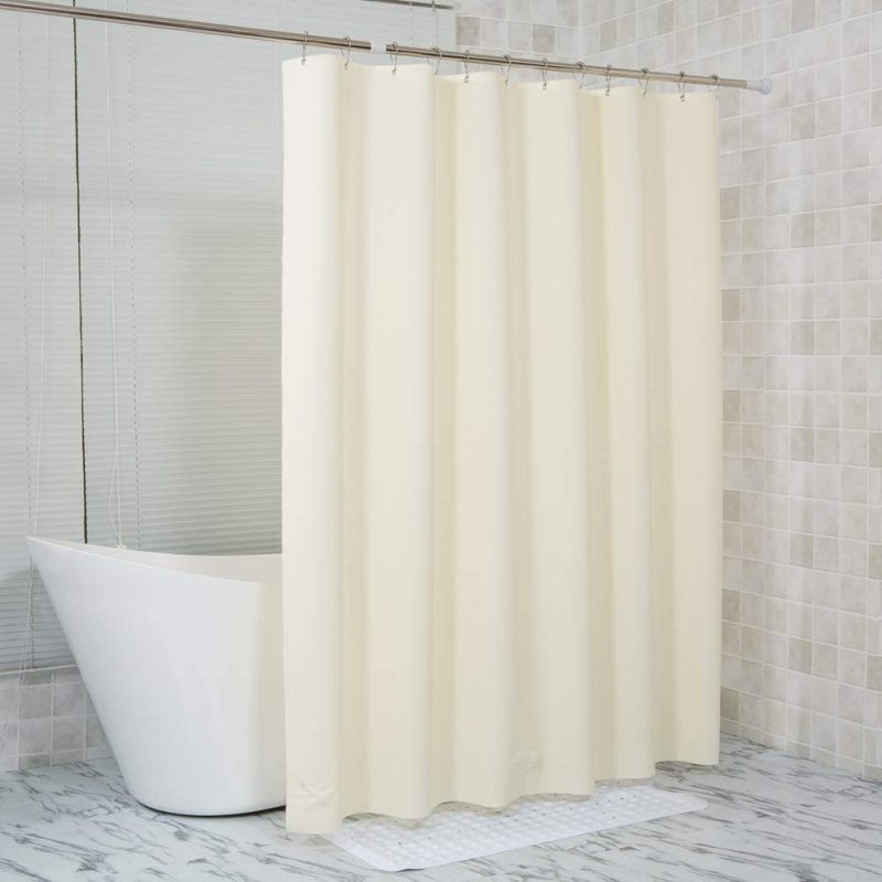 Bath |  Amazerbath Plastic Shower Curtain Liner, Thick Bathroom Shower Curtains With Heavy Duty Clear Stones And Grommet Holes Bath AmazerBath