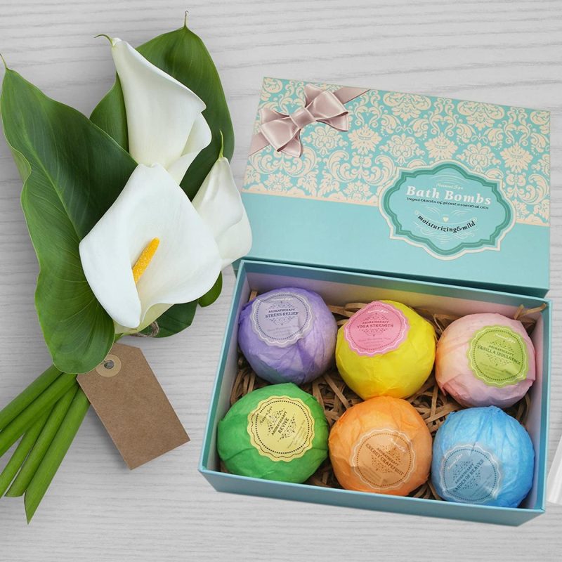 Bath |  Bath Bombs Ultra Lux Gift Set – 6 Xxl Fizzies With Natural Dead Sea Salt Cocoa And Shea Essential Oils – Best Gift Idea For Birthday, Mom, Girl, Him, Kids – Add To Bath Basket Bath Bath