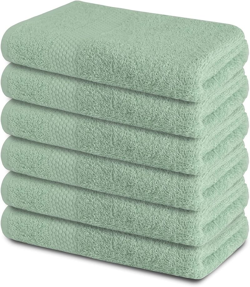 Bath |  Bath Towels 24 X 48 Inches, Set Of 6 – Ultra Soft 100% Combed Cotton Towels – Highly Absorbent Daily Usage Bath Towel Set Ideal For Pool, Home, Gym, Spa, Hotel – (Beige) Bath Bath