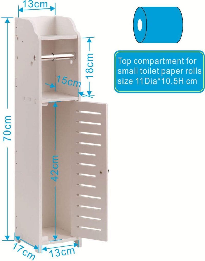 Bath |  Bathroom Storage Cabinet Bath Tissue Holder With Toilet Paper Holder Insert, Tiny Nightstand For Small Spaces Bath AOJEZOR