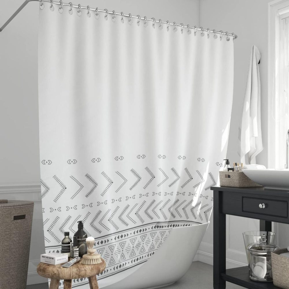 Bath |  Boston Linen Co. Cotton Blend Polyester Twill Weave Fabric Shower Curtain For Bathroom Bath Bath