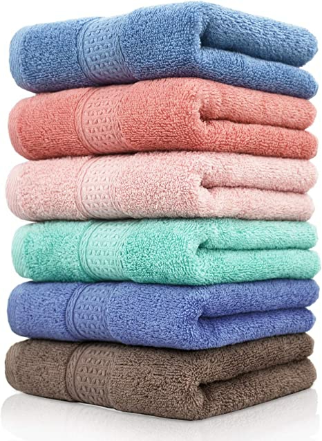 Bath |  Eco Towels 6-Pack Bath Towels – Extra-Absorbent – 100% Cotton – 27" X 54" – Towels For Bathroom – Extra Large Bath Towel Bath Bath