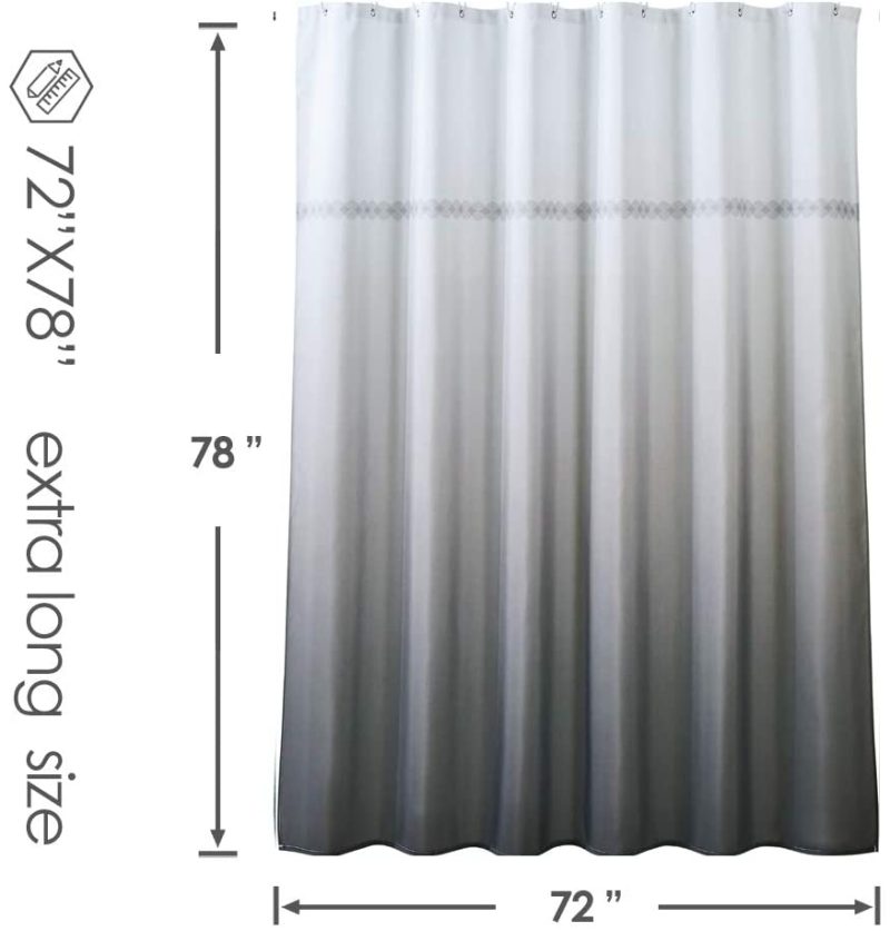 Bath |  Haizhidian Extra Long Cloth Fabric Shower Curtain, Heavy Duty Shower Curtain, No Chemical Odor And Machine Washable Bath Bath