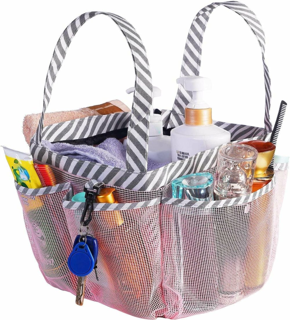 Bath |  Haundry Portable Mesh Shower Caddy, 8 Basket Tote For Bathroom College Dorm, Large Shower Caddy Bag For Camping Gym Bath Bath