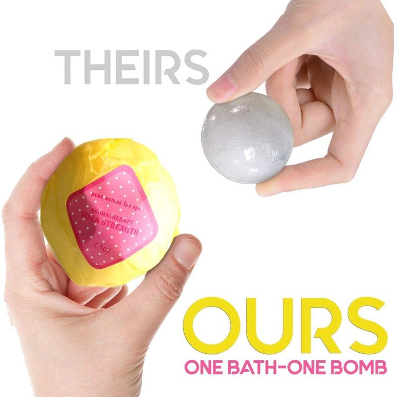 Bath |  Luxspa Bath Bombs Gift Set – The Best Ultra Bubble Fizzies With Natural Dead Sea Salt Cocoa And Shea Essential Oils, 6 X 4.1 Oz, The Best Birthday Gift Idea For Her/Him, Wife, Girlfriend, Bath Bath