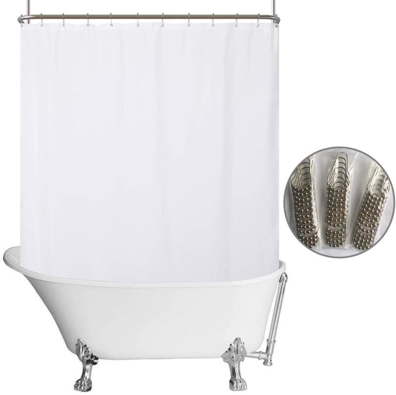 Bath |  N&Y Home Fabric Shower Stall Curtain Or Liner Hotel Quality, Machine Washable, Water Repellent Bath Bath