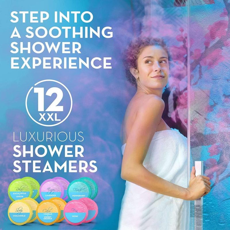 Bath |  Shower Steamers Aromatherapy (12-Pack Xxl Shower Vapor Tabs) – Shower Bombs For, Shower Tablets Aromatherapy (Assorted Essential Oils), Shower Aromatherapy Steamers For Relaxation And Wellness Bath Bath