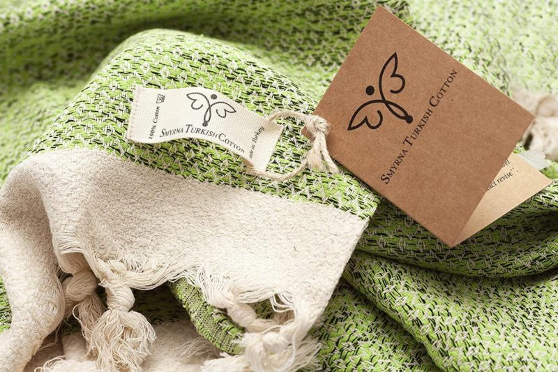 Bath |  Smyrna Original Turkish Hand Towels | 100% Cotton, Prewashed, 16 X 40 Inches | Decorative Bathroom Peshtemal Towel For Hand, Face, Hair, Gym, Yoga, Tea, Dishcloth, Kitchen And Bath (Green) Bath Bath