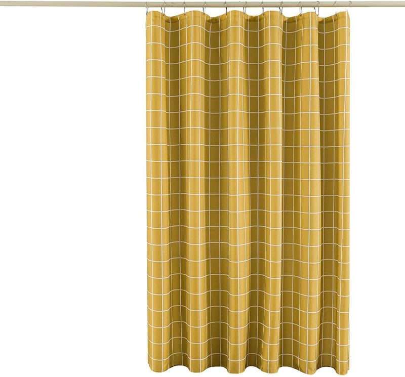 Bath |  Textured Fabric Shower Curtain – Machine Washable Bath Bath