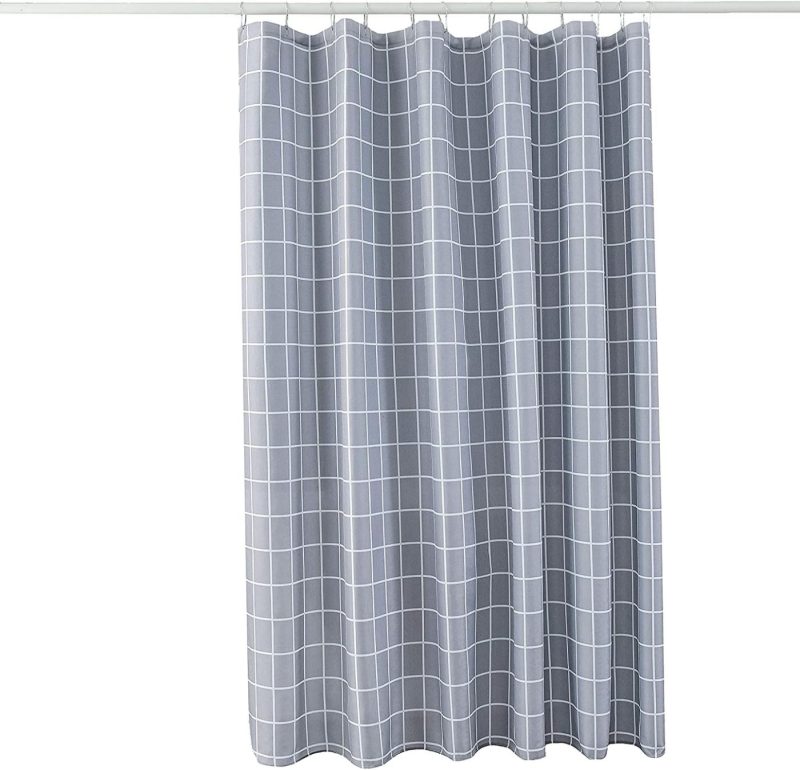 Bath |  Textured Fabric Shower Curtain – Machine Washable Bath Bath