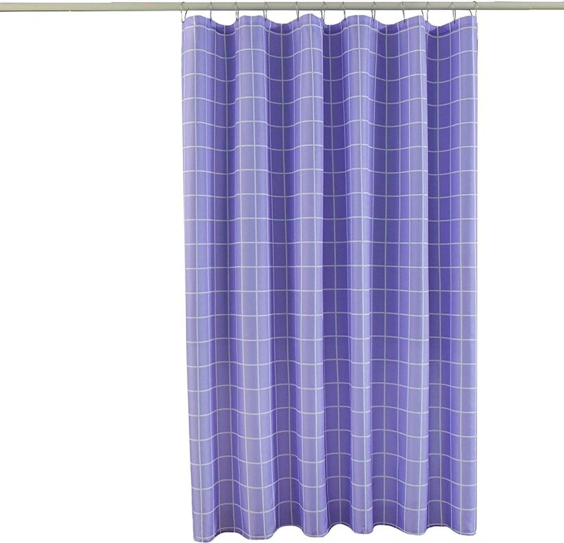 Bath |  Textured Fabric Shower Curtain – Machine Washable Bath Bath