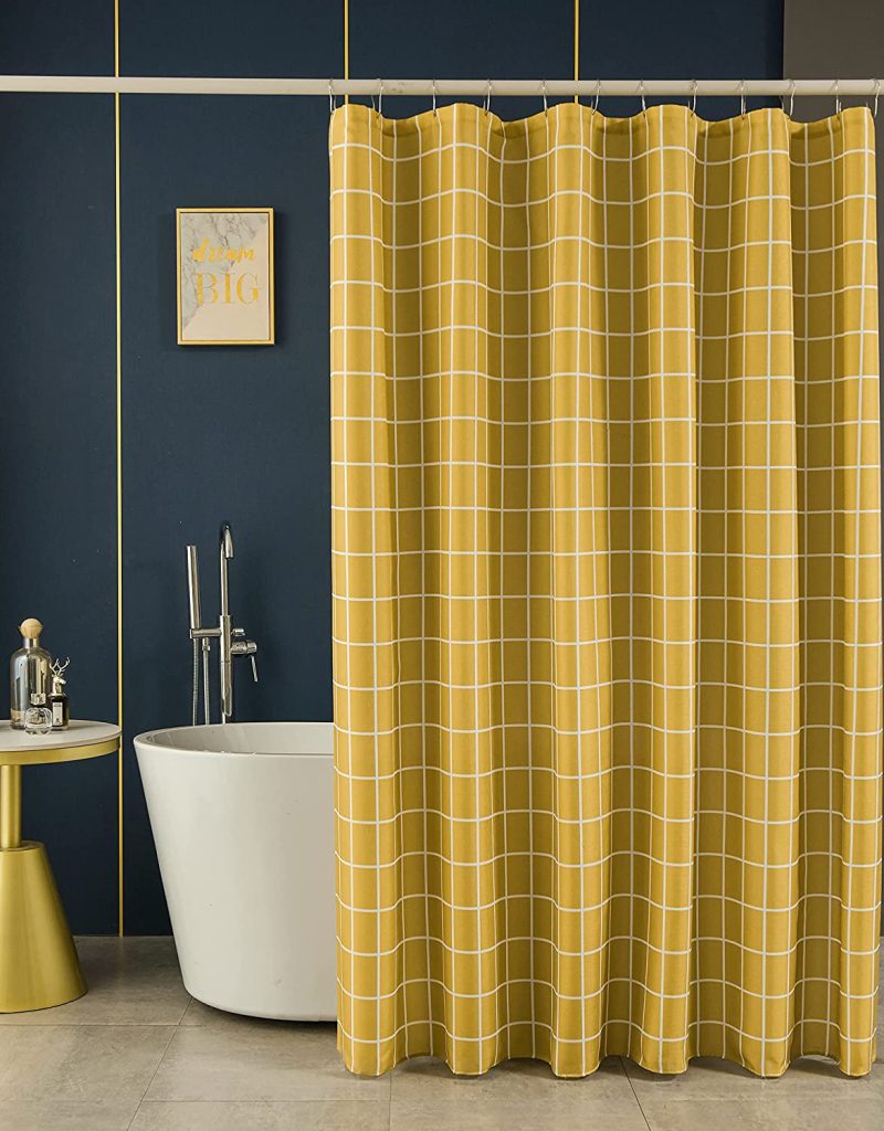 Bath |  Textured Fabric Shower Curtain – Machine Washable Bath Bath