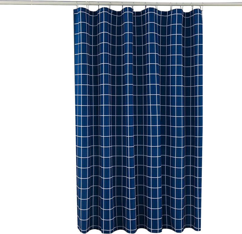 Bath |  Textured Fabric Shower Curtain – Machine Washable Bath Bath