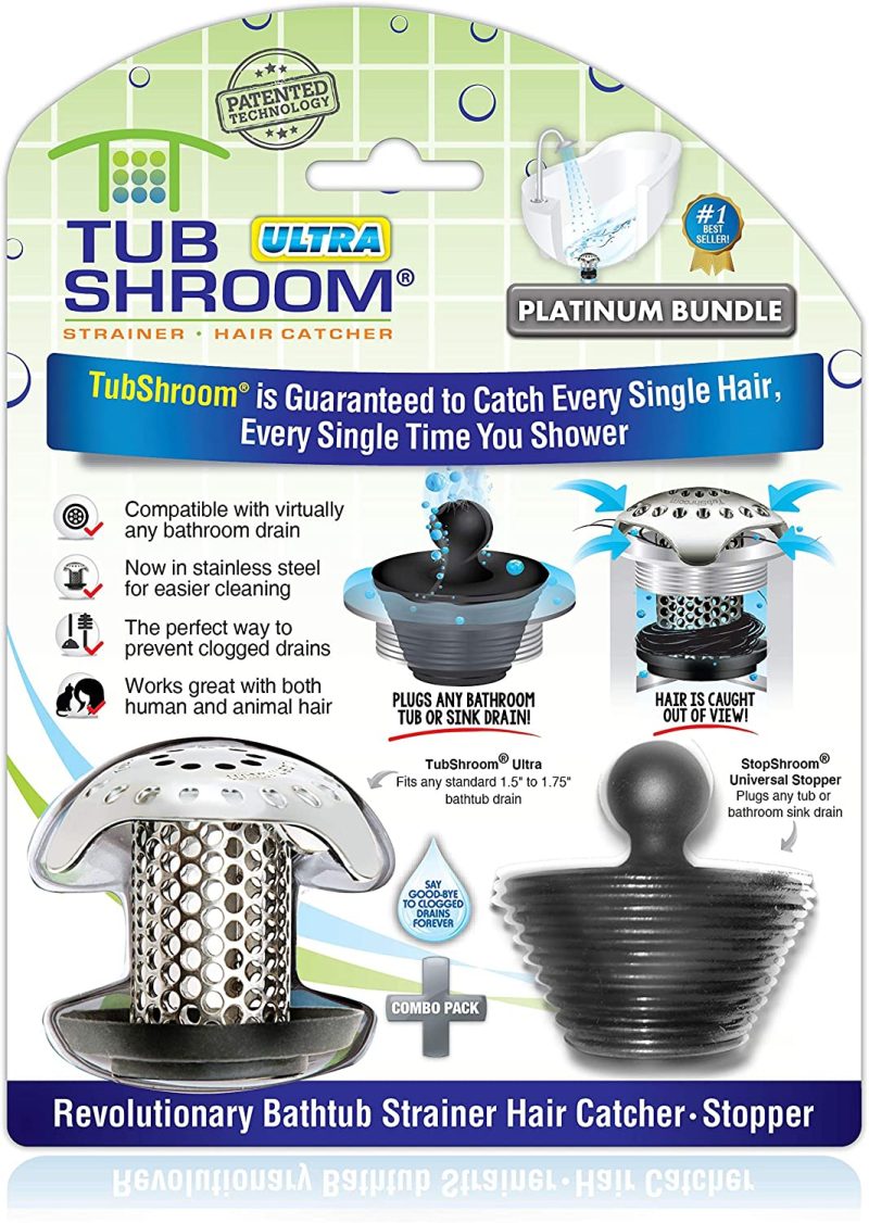 Bath |  Tubshroom Ultra Revolutionary Bath Tub Drain Protector Hair Catcher/Strainer/Snare, Stainless Steel Bath Bath