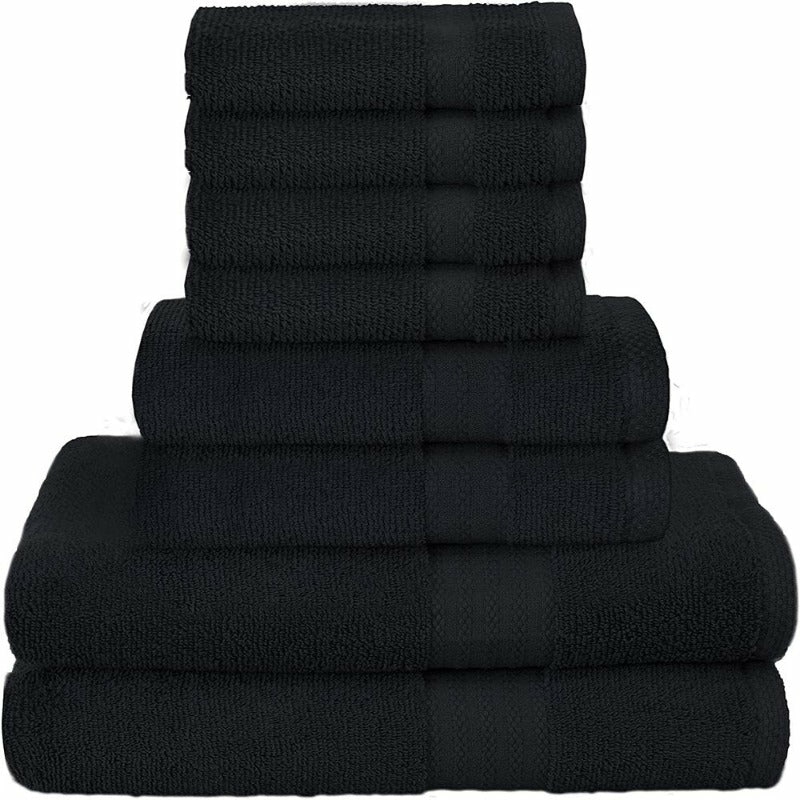 Bath |  Ultra Soft 8-Piece Towel Set – 100% Pure Ringspun Cotton, Contains 2 Oversized Bath Towels 27X54, 2 Hand Towels 16X28, 4 Wash Cloths 13X13 – Ideal For Everyday Use Bath Bath