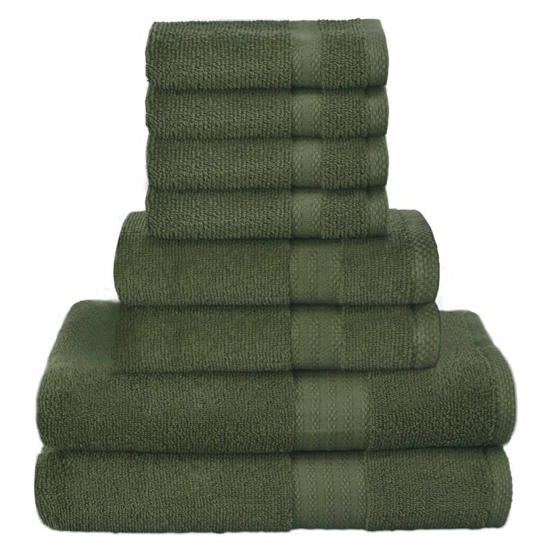 Bath |  Ultra Soft 8-Piece Towel Set – 100% Pure Ringspun Cotton, Contains 2 Oversized Bath Towels 27X54, 2 Hand Towels 16X28, 4 Wash Cloths 13X13 – Ideal For Everyday Use Bath Bath