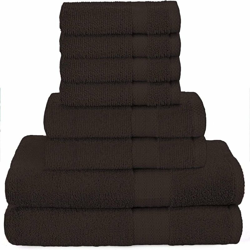 Bath |  Ultra Soft 8-Piece Towel Set – 100% Pure Ringspun Cotton, Contains 2 Oversized Bath Towels 27X54, 2 Hand Towels 16X28, 4 Wash Cloths 13X13 – Ideal For Everyday Use Bath Bath