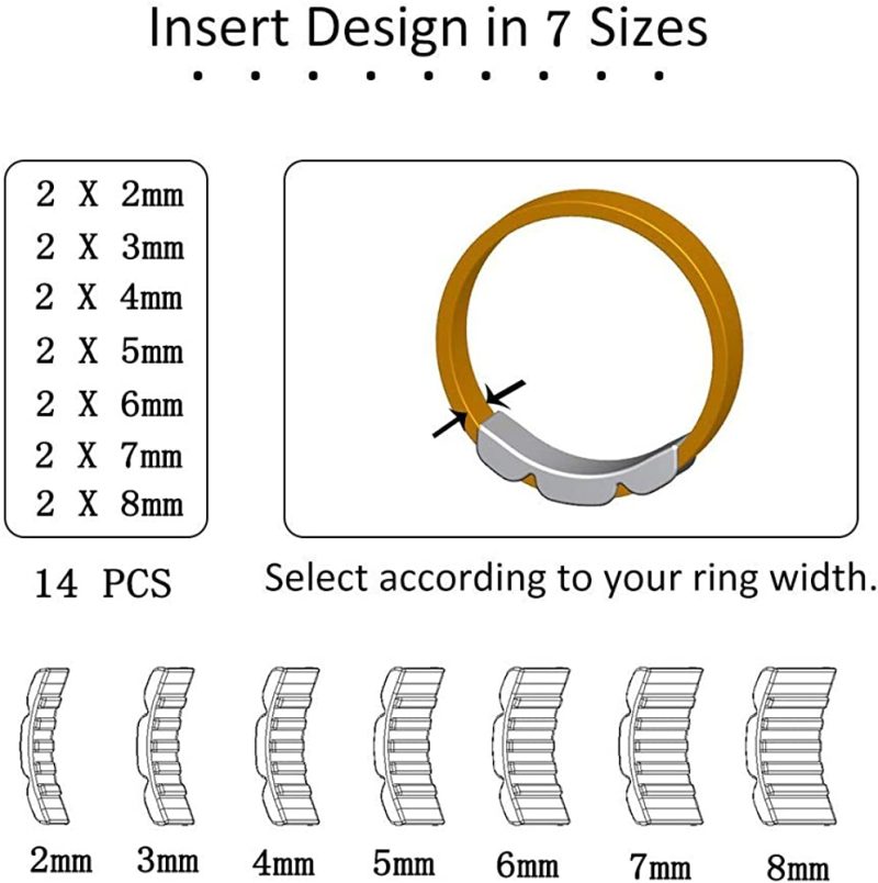 Beading & Jewelry Making |  2 Styles Invisible Ring Size Adjuster For Loose Rings – Ring Guard, Ring Sizer, 11 Sizes Fit For Man And Woman Ring Arts, Crafts & Sewing Beading & Jewelry Making