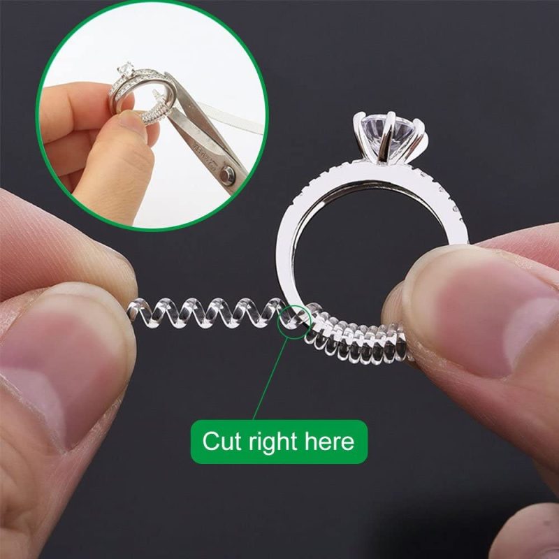 Beading & Jewelry Making |  Anpro 15 Pack Ring Size Adjuster- With 3 Sizes Clear Ring Sizer Resizer Fit For Loose Rings-Spiral Silicone Tightener Set With Polishing Cloth(Please See The Below Picture For The Steps) Arts, Crafts & Sewing Anpro