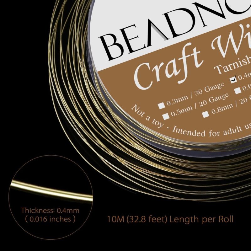 Beading & Jewelry Making |  Beadnova Craft Wire Jewelry Beading Wire Tarnish Resistant Copper Wire For Jewelry Making With Cutting Pliers (5Pcs, 26 Gauge) Arts, Crafts & Sewing Beading & Jewelry Making