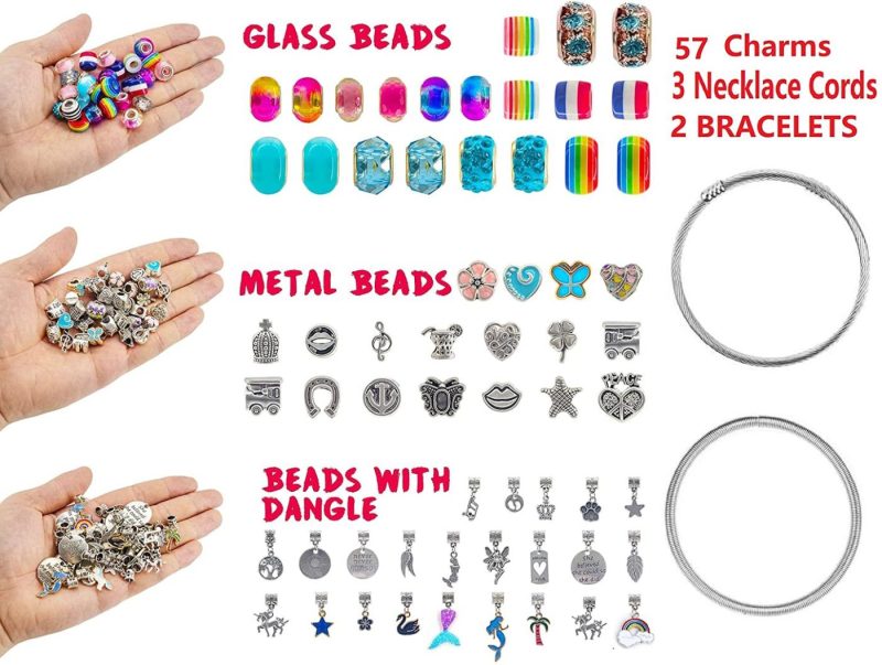 Beading & Jewelry Making |  Charm Bracelet Making Kit,Jewelry Making Supplies Beads,Unicorn/Mermaid Crafts Gifts Set For Girls Teens Age 8-12 Arts, Crafts & Sewing Beading & Jewelry Making