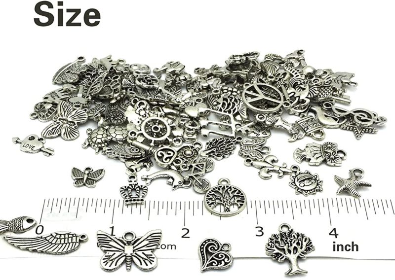 Beading & Jewelry Making |  Wholesale Bulk Lots Jewelry Making Silver Charms Mixed Smooth Tibetan Silver Metal Charms Pendants Diy For Necklace Bracelet Jewelry Making And Crafting, Jialeey 100 Pcs Arts, Crafts & Sewing Beading & Jewelry Making