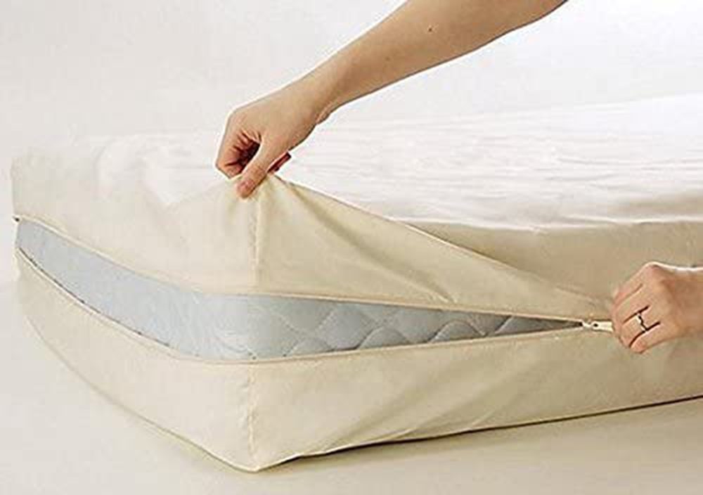 Bedding |  100% Cotton Fleetwood Cotton Mattress Cover, Twin Size, Zips Around The Mattress Bedding Bedding