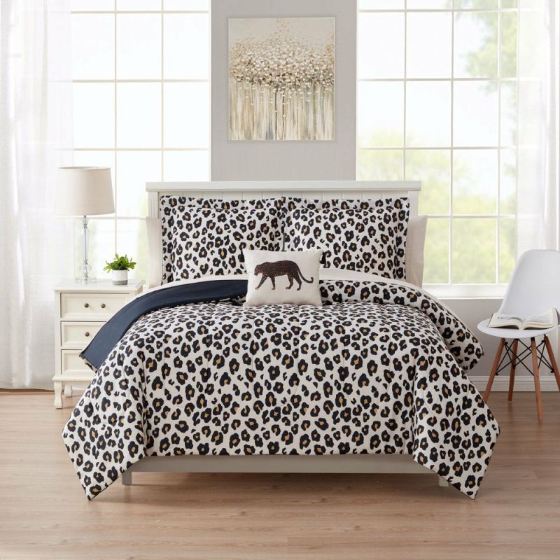 Bedding |  6 Piece Cheetah Print Bed In A Bag Comforter Set With Sheets Bedding Bedding