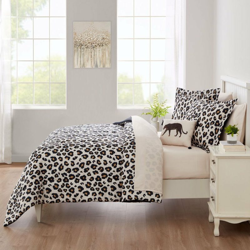 Bedding |  6 Piece Cheetah Print Bed In A Bag Comforter Set With Sheets Bedding Bedding