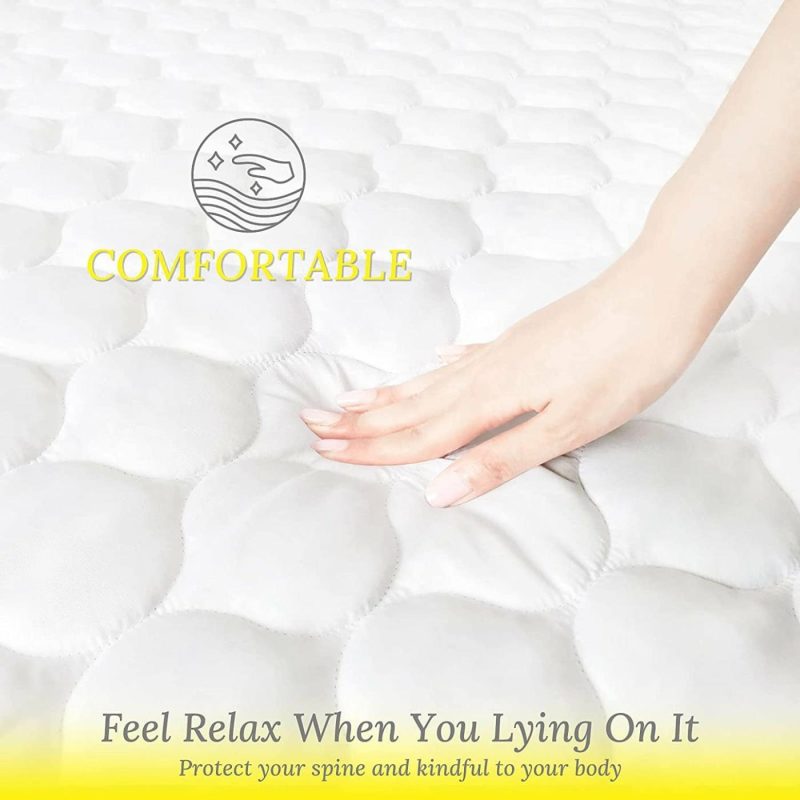 Bedding |  Ayolkhill 100% Waterproof Mattress Pad Queen Size,Breathable Quilted Fitted Fiber Mattress Cover Noiseless,Washable Cooling Mattress Pad With 14-21" Stretchable Deep Pocket Bedding Ayolkhill