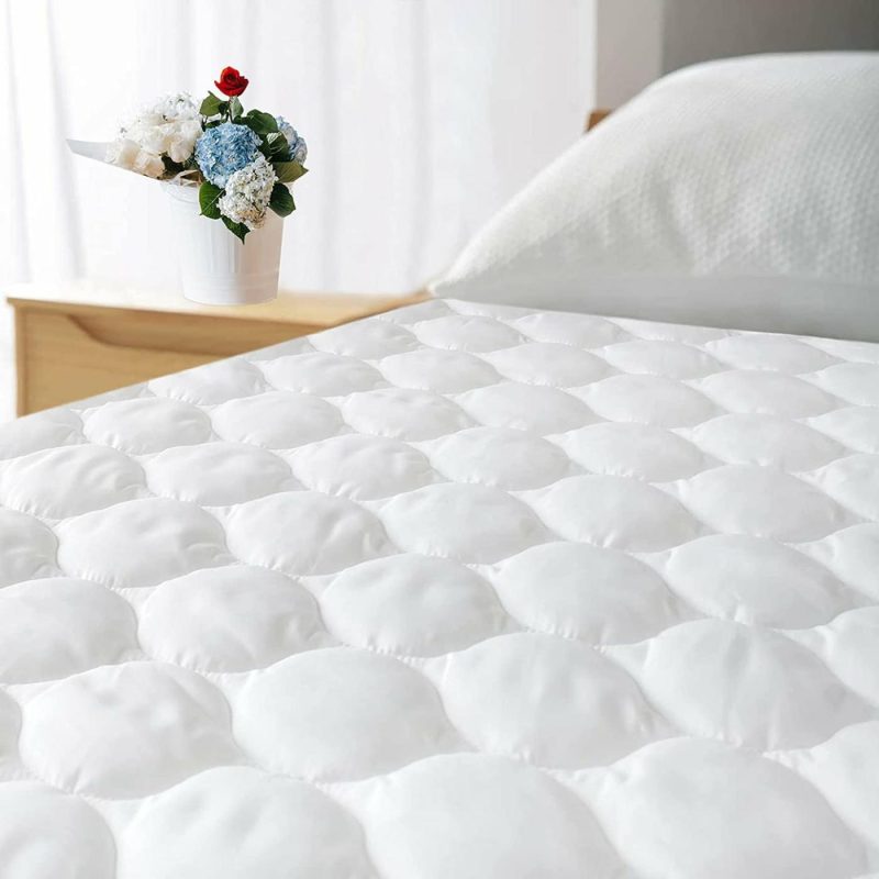 Bedding |  Ayolkhill 100% Waterproof Mattress Pad Queen Size,Breathable Quilted Fitted Fiber Mattress Cover Noiseless,Washable Cooling Mattress Pad With 14-21" Stretchable Deep Pocket Bedding Ayolkhill