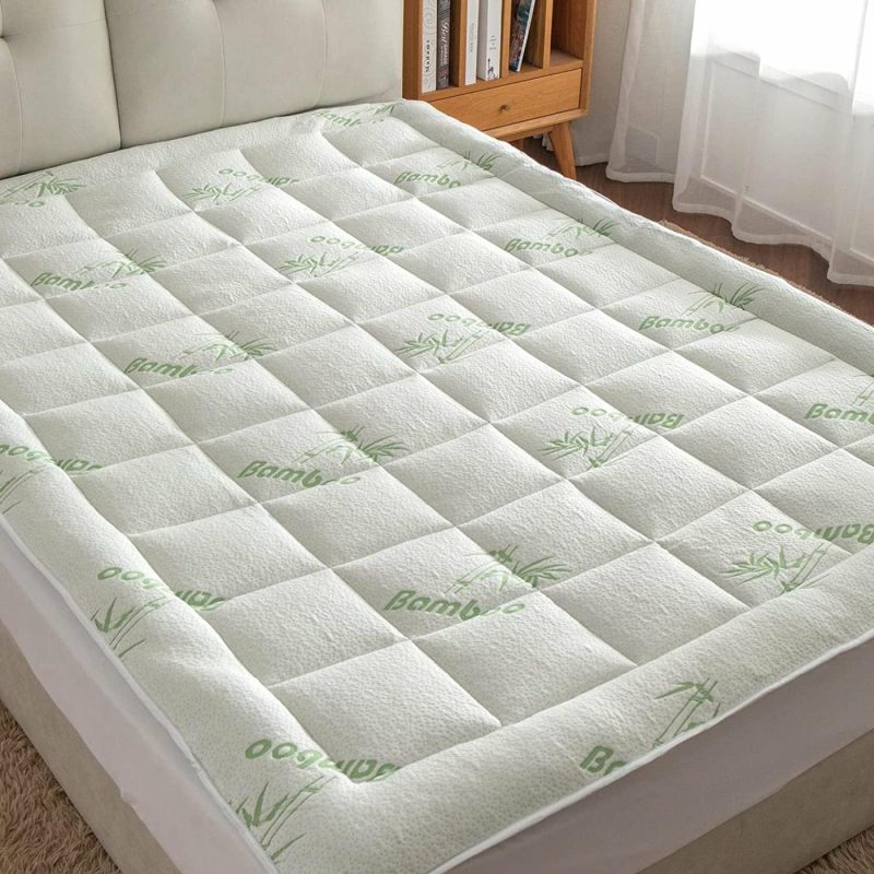 Bedding |  Bamboo Mattress Topper Queen Size With 8-21" Deep Pocket Mattress Pad For Back Pain Pillow Top Mattress Cooling Cover Quilted Mattress Protector With Down Alternative Fill (60X80) Bedding Bedding