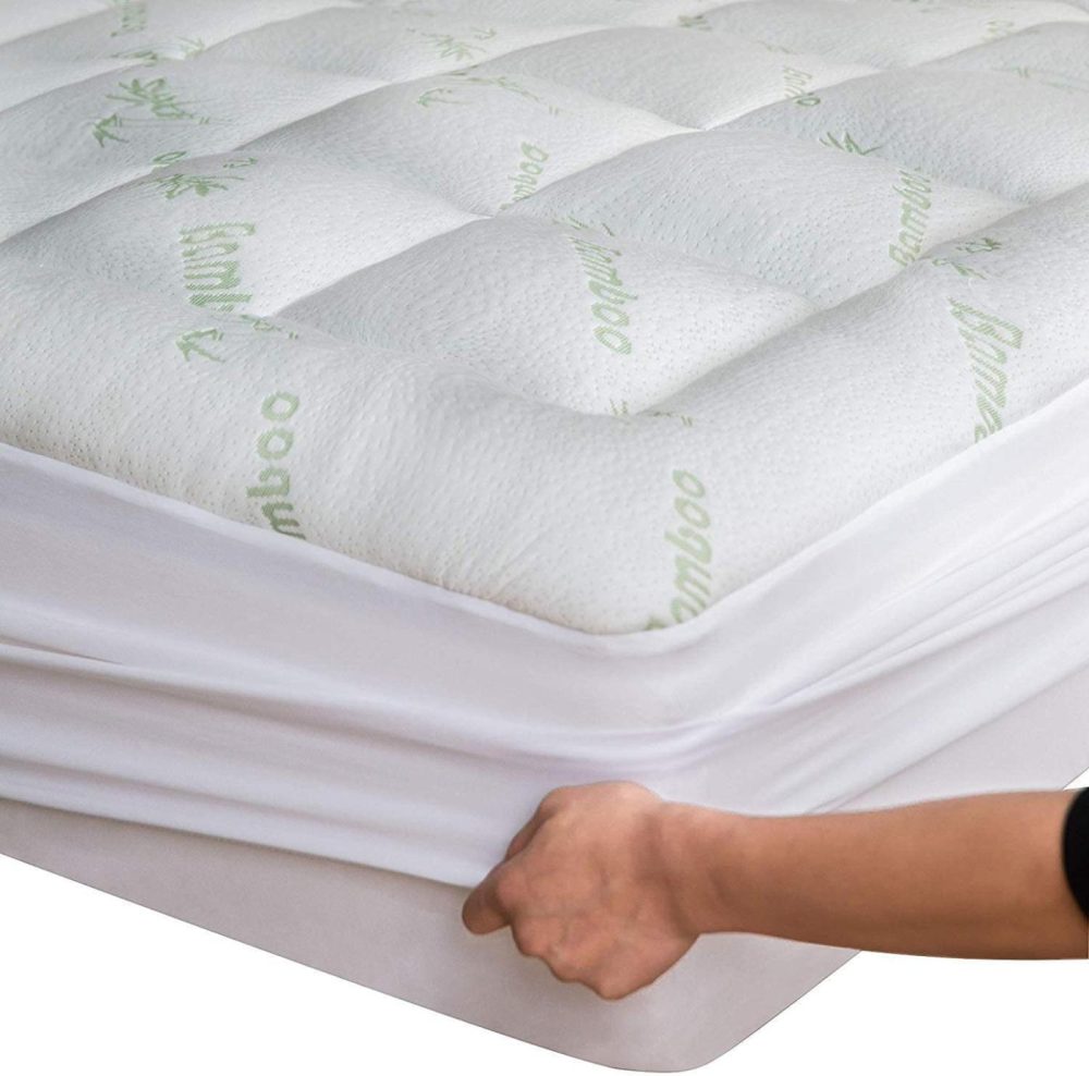 Bedding |  Bamboo Mattress Topper Twin Cooling Breathable Extra Plush Thick Fitted 8-20 Inches Pillow Top Mattress Pad Rayon Cooling Ultra Soft (Bamboo, Twin 39X75 Inches) Bedding Bedding