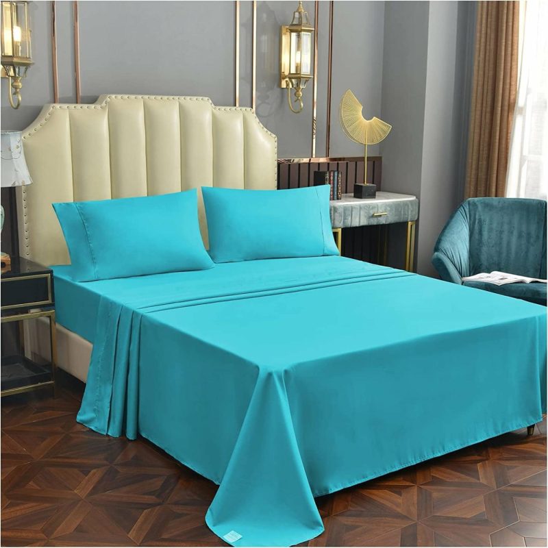 Bedding |  Bamboo Sheet Set Soft Silky Cooling Bed Sheet Set 4 Piece Lightweight Anti-Pilling Cool Wrinkle Free With 16" Extra Deep Pocket Bedding Bedding