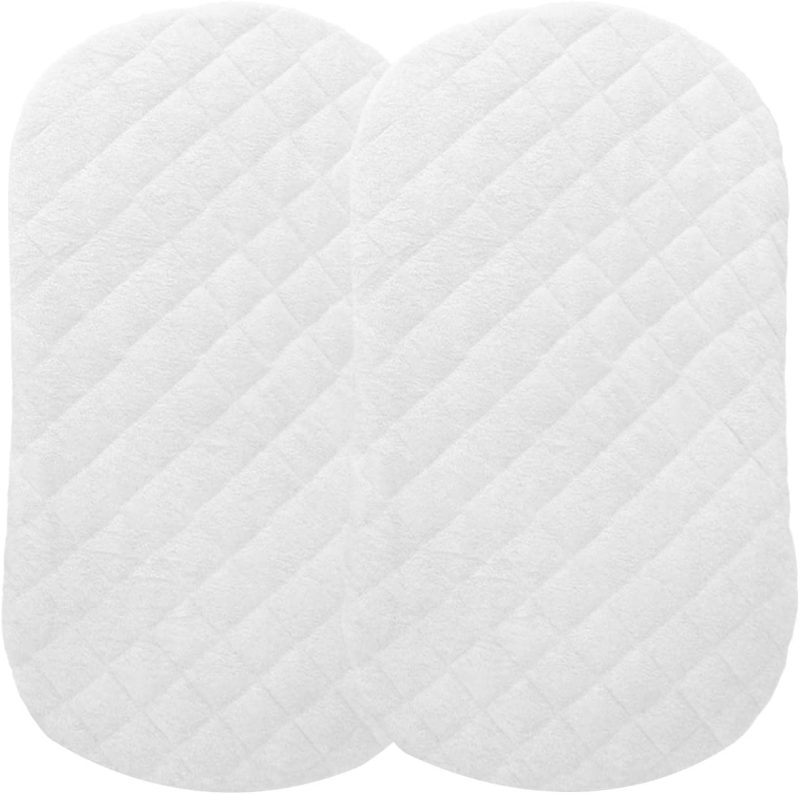 Bedding |  Bamuho 2 Pack Waterproof Halo Bassinet Mattress Pad Cover/Protector Fit Hourglass Swivel Sleeper Mattress Pad, Comfortable And Soft Bamboo Fabric，White Bedding Bamuho