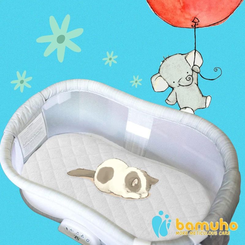 Bedding |  Bamuho Waterproof Halo Bassinet Mattress Pad Cover/ Protector Fit Hourglass Swivel Sleeper Mattress Pad , Comfortable And Soft Bamboo Fabric，White Bedding Bamuho