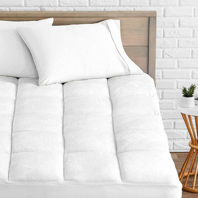 Bedding |  Bare Home Pillow-Top Twin Extra Long Mattress Pad – Premium Goose Down Alternative – Overfilled Microplush Reversible Top – Super-Soft Mattress Topper (Twin Xl/Twin Extra Long) Bedding Bare Home