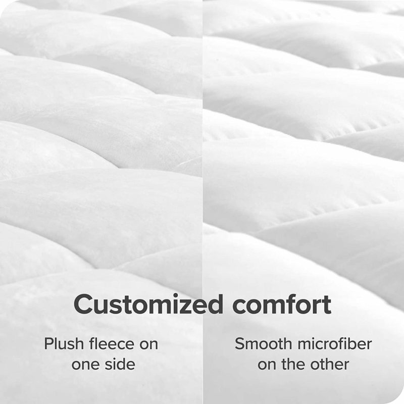 Bedding |  Bare Home Pillow-Top Twin Extra Long Mattress Pad – Premium Goose Down Alternative – Overfilled Microplush Reversible Top – Super-Soft Mattress Topper (Twin Xl/Twin Extra Long) Bedding Bare Home