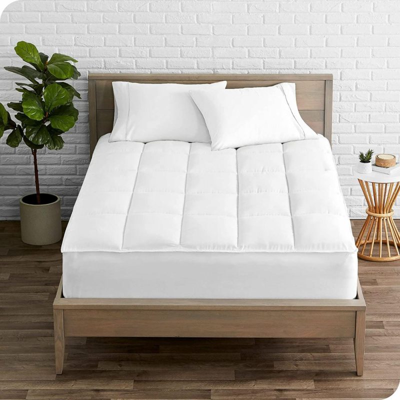 Bedding |  Bare Home Pillow-Top Twin Extra Long Mattress Pad – Premium Goose Down Alternative – Overfilled Microplush Reversible Top – Super-Soft Mattress Topper (Twin Xl/Twin Extra Long) Bedding Bare Home