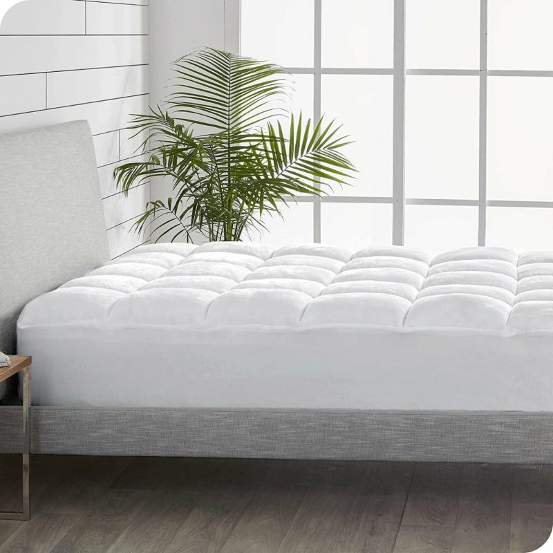 Bedding |  Bare Home Pillow-Top Twin Extra Long Mattress Pad – Premium Goose Down Alternative – Overfilled Microplush Reversible Top – Super-Soft Mattress Topper (Twin Xl/Twin Extra Long) Bedding Bare Home