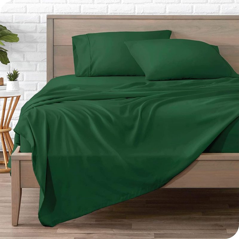 Bedding |  Bare Home Queen Sheet Set – 1800 Ultra-Soft Microfiber Queen Bed Sheets – Double Brushed – Queen Sheets Set – Deep Pocket – Bedding Sheets & Pillowcases (Queen, Forest Green) Bedding Bare Home