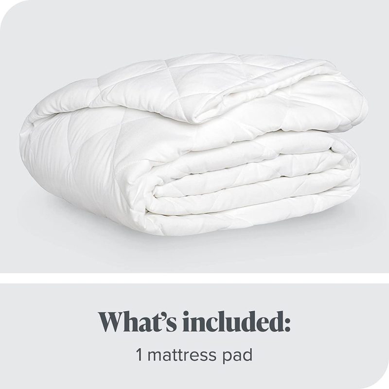 Bedding |  Bare Home Quilted Fitted Mattress Pad (Full) – Cooling Mattress Topper – Easily Washable – Elastic Fitted Mattress Cover – Stretch-To-Fit Up To 15 Inches Deep (Full) Bedding Bare Home