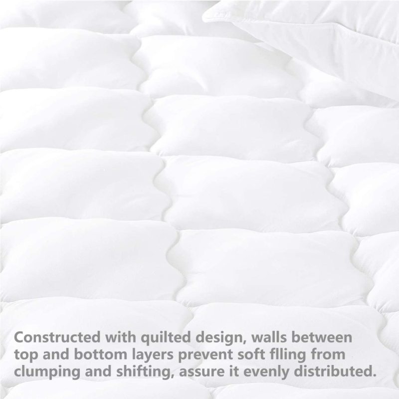 Bedding |  Basic Beyond Quilted Fitted Mattress Pad Full Size – Mattress Cover With Stretches Up To 8-21 Inches Deep Pocket, Breathable Mattress Protector Topper With Down Alternative Filling Bedding Basic Beyond