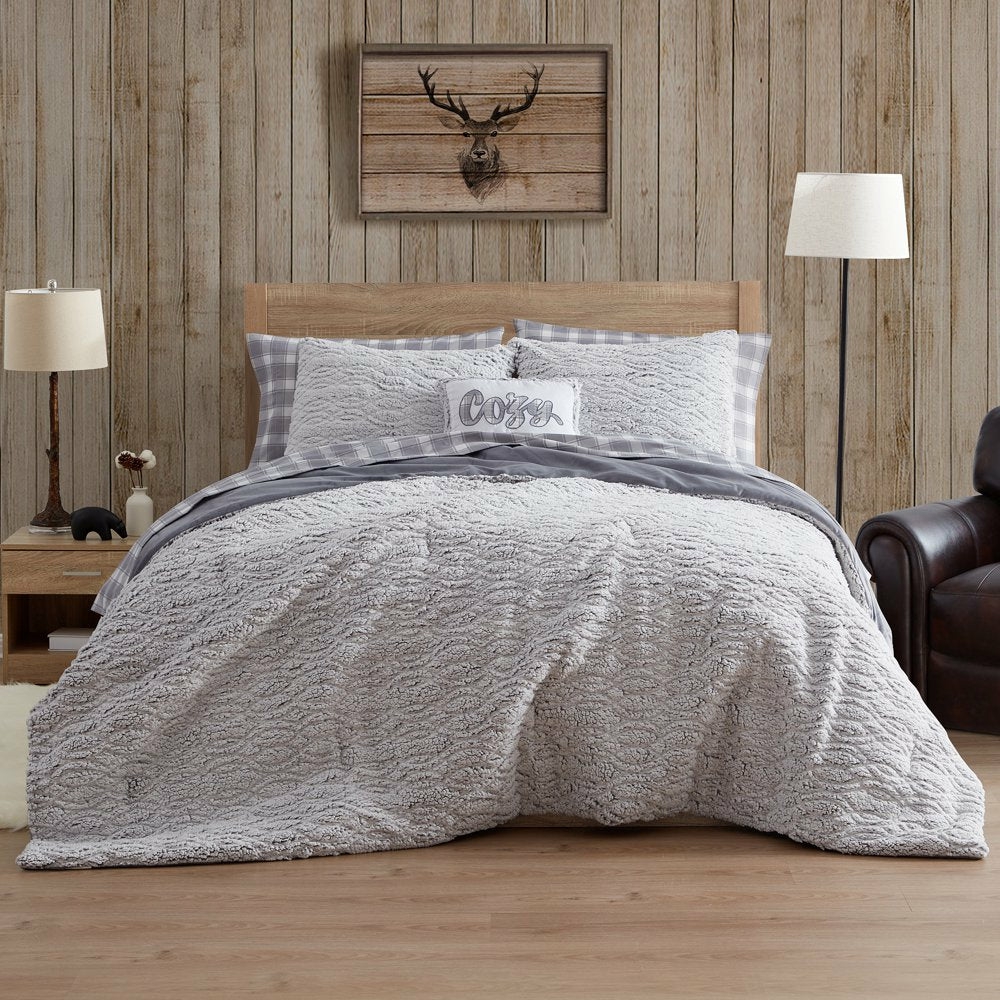 Bedding |  Bearpaw Dena Grey Textured 8-Piece Polyester Bed In A Bag Bedding Bedding