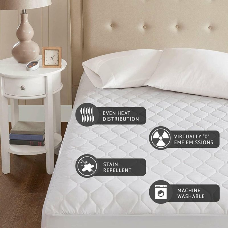 Bedding |  Beautyrest 3M Scotchgard Heated Mattress Pad – Electric Bed Warmer With 5 Heat Settings, 10 Hr Auto Shut Off Timer, All Around Elastic Deep Pocket, Ul Certified, Machine Washable, White Twin Xl Bedding Beautyrest